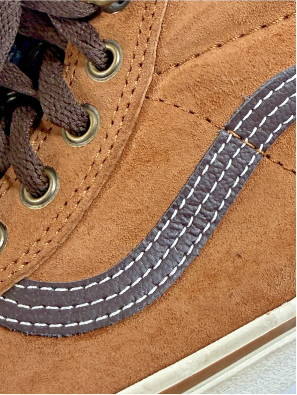VANS SK8-Hi MTE Sneaker Boots Brown Suede Red Plaid Flannel Lined Mens Sz 10